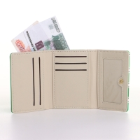 Кошелёк женский на кнопке, цвет зелёный Кошелёк женский на кнопке, цвет зелёный