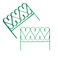 Ограждение декоративное, 54 × 340 см, 5 секций, металл, зелёное, «Изящный» Ограждение декоративное, 54 × 340 см, 5 секций, металл, зелёное, «Изящный»