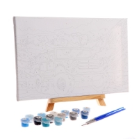 Картина по номерам на холсте с подрамником &laquo;Внедорожник в горах&raquo; 20х30 см