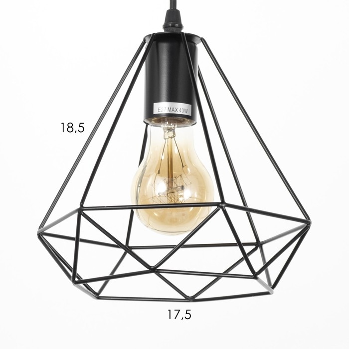 Светильник-каскад Светильник-каскад "Адри" 8хЕ27 40Вт черный 55х55х290 см