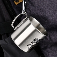 Термокружка, 250 мл, Горы "Мастер К. Лучший охотник", складная ручка, 7 х 7.5 см Термокружка, 250 мл, Горы "Мастер К. Лучший охотник", складная ручка, 7 х 7.5 см