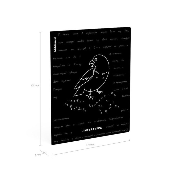 Тетрадь предметная ЛИТЕРАТУРА, 48 листов в линейку, ErichKrause Тетрадь предметная ЛИТЕРАТУРА, 48 листов в линейку, ErichKrause "Зри в корень", пластиковая обложка, шелкография, блок офсет 100% белизна, инфо-блок