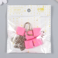 Замочек с ключиком для шкатулки металл, пластик набор 5 шт С286 3,1х1,9 см Замочек с ключиком для шкатулки металл, пластик набор 5 шт С286 3,1х1,9 см