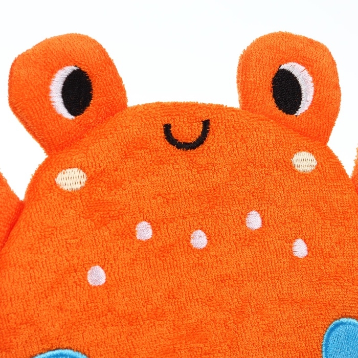 Детская мочалка для купания &laquo;Крабик&raquo;, махра