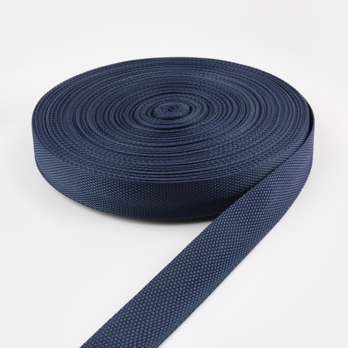 Стропа ременная, 30 мм, 50 ± 1 м, плотность 12,5 гр/м, цвет тёмно-синий №30 Стропа ременная, 30 мм, 50 ± 1 м, плотность 12,5 гр/м, цвет тёмно-синий №30