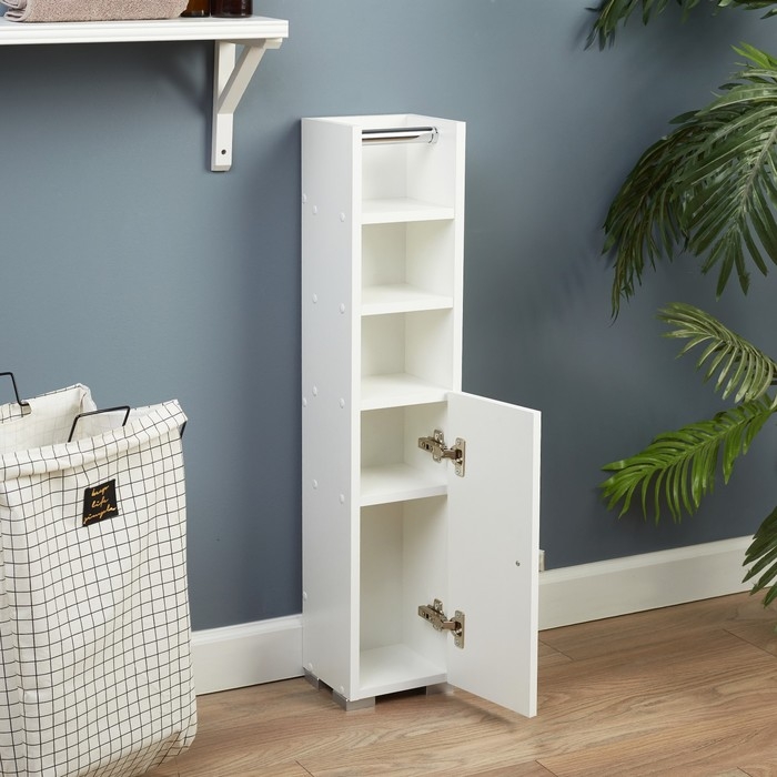 Тумба для ванной комнаты "Кварта 20" с держателем для бумаги, 20 х 19 х 95 см