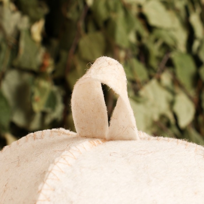 Шапка для бани Шапка для бани "На пару, на баньке, на веничках" полушерсть