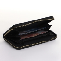 Кошелёк женский на молнии, цвет чёрный Кошелёк женский на молнии, цвет чёрный