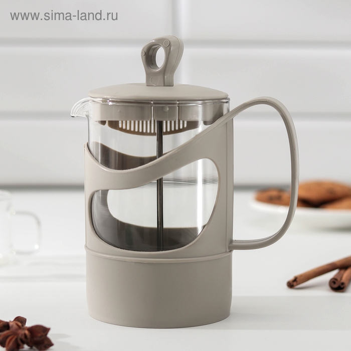 Френч-пресс &laquo;Арабика&raquo;, 660 мл, цвет серый