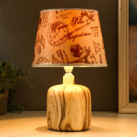 Лампа настольная "Латона" 1х40Вт Е14 бежевый 20х20х33 см RISALUX Лампа настольная "Латона" 1х40Вт Е14 бежевый 20х20х33 см RISALUX