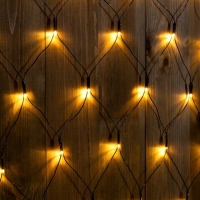 Гирлянда «Сеть» 2 × 3 м, IP44, УМС, тёмная нить, 384 LED, свечение тёплое белое, 220 В Гирлянда «Сеть» 2 × 3 м, IP44, УМС, тёмная нить, 384 LED, свечение тёплое белое, 220 В
