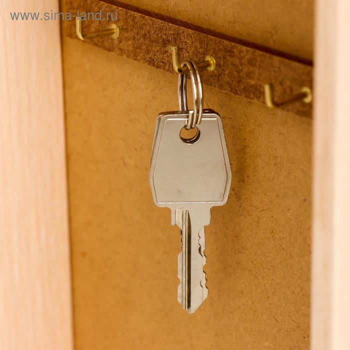 Ключница "Париж 14" молочный дуб 15х21 см