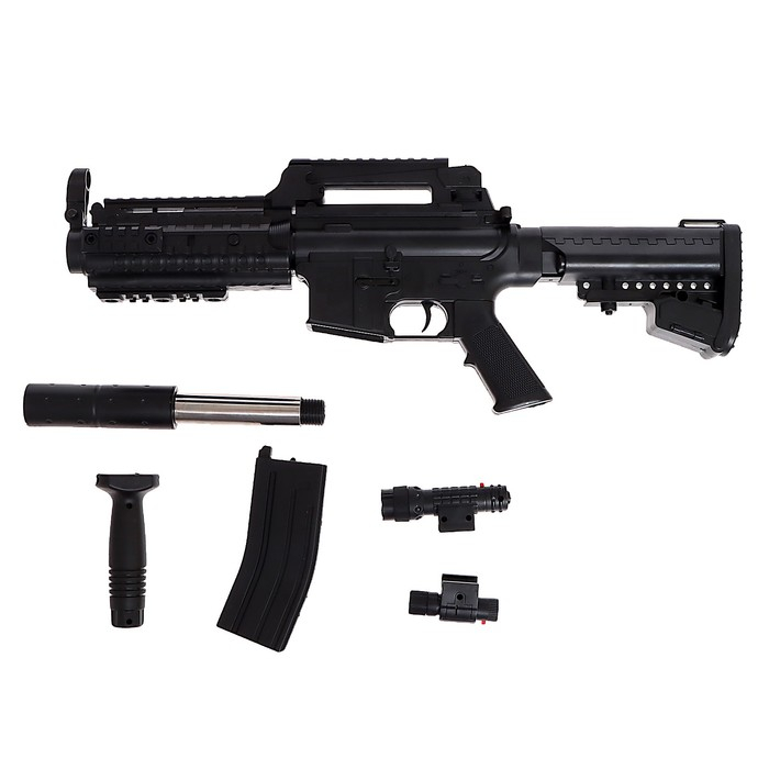 Детское оружие Автомат пневматический &laquo;М4А4&raquo;, с лазером и фонариком