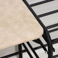 Подставка для обуви с сиденьем «Дубль», 3 полки, замша, цвет чёрный Подставка для обуви с сиденьем «Дубль», 3 полки, замша, цвет чёрный