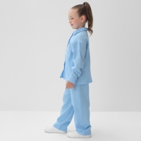 Костюм (рубашка и брюки) детский KAFTAN "Муслин", р.32 (110-116см) голубой