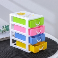 Мини - комод для мелочей 4 секции «Радуга», 13×9×14,5 см, цвет МИКС Мини - комод для мелочей 4 секции «Радуга», 13×9×14,5 см, цвет МИКС