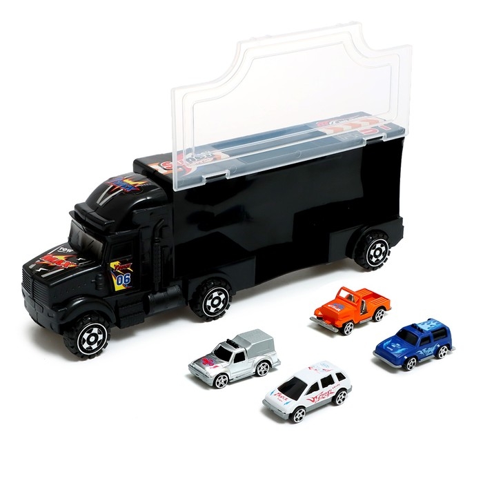 Грузовик «Автовоз», с 4 машинками цвет МИКС Грузовик «Автовоз», с 4 машинками цвет МИКС