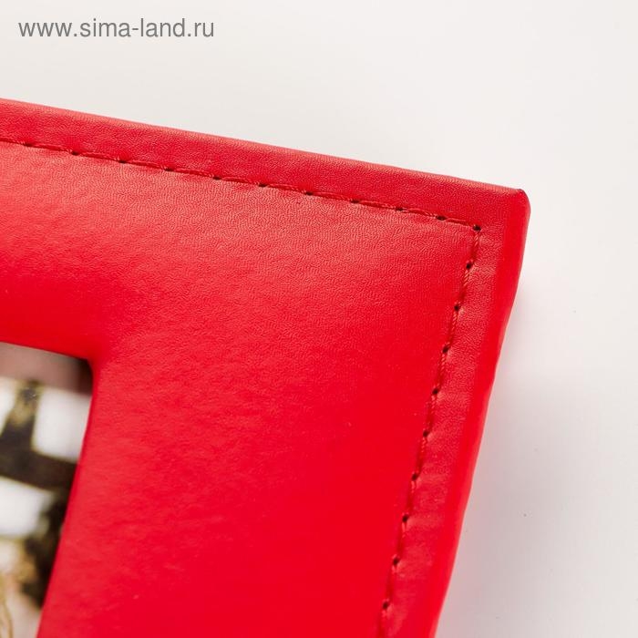 Фотоальбом 200 фото 10х15 см кожзам, красный 23,5х18,5х5,5 см