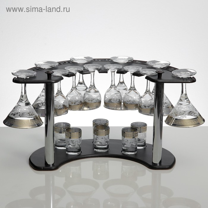Мини-бар 18 предметов: мартини 190 мл + рюмка 55 мл + стопка 50 мл