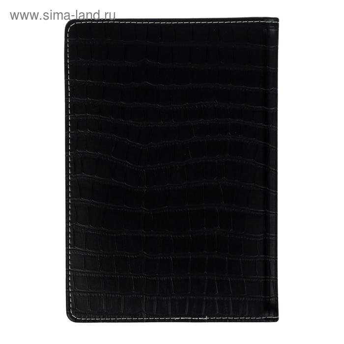 Ежедневник недатированный А5 160 листов, deVENTE. Wild, твердая обложка кожзам с поролоном, термо тиснение, перфорация, ляссе, кремовый блок 70 г/м2, чёрный