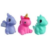 Набор резиновых игрушек для ванны &laquo;Малыши динозаврики&raquo;, 3 шт, Крошка Я