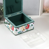 Шкатулка для рукоделия "Садовые цветы" 20х20х11 см Шкатулка для рукоделия "Садовые цветы" 20х20х11 см