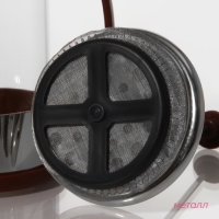 Чайник заварочный френч - пресс Доляна &laquo;Риц&raquo;, 600 мл, стекло, цвет коричневый