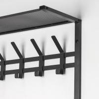 Вешалка с полкой 2-х ярусная &laquo;Торонто 22&raquo;, 67&times;27&times;58,5 см, цвет графит