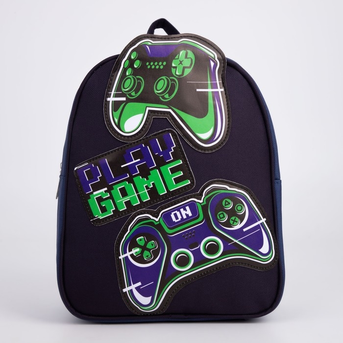 Рюкзак школьный текстильный «Джойстик», с нашивками, 27х23×10 см Рюкзак школьный текстильный «Джойстик», с нашивками, 27х23×10 см
