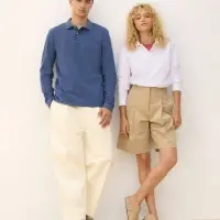 Рубашка поло унисекс с длинным рукавом Pacific LSL, синяя (джинс), размер XL