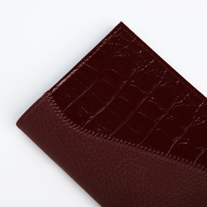 Обложка для паспорта, цвет бордовый