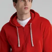 Толстовка на молнии с капюшоном Unit Siverga Heavy красная, размер M