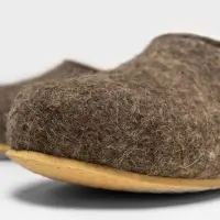 Домашние валенки Wild, серо-коричневые (натуральные), размер 39