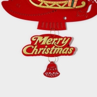 Декоративное украшение (подвеска) "Новогодня ёлка с дед морозом" 40,5х25,5 см Декоративное украшение (подвеска) "Новогодня ёлка с дед морозом" 40,5х25,5 см