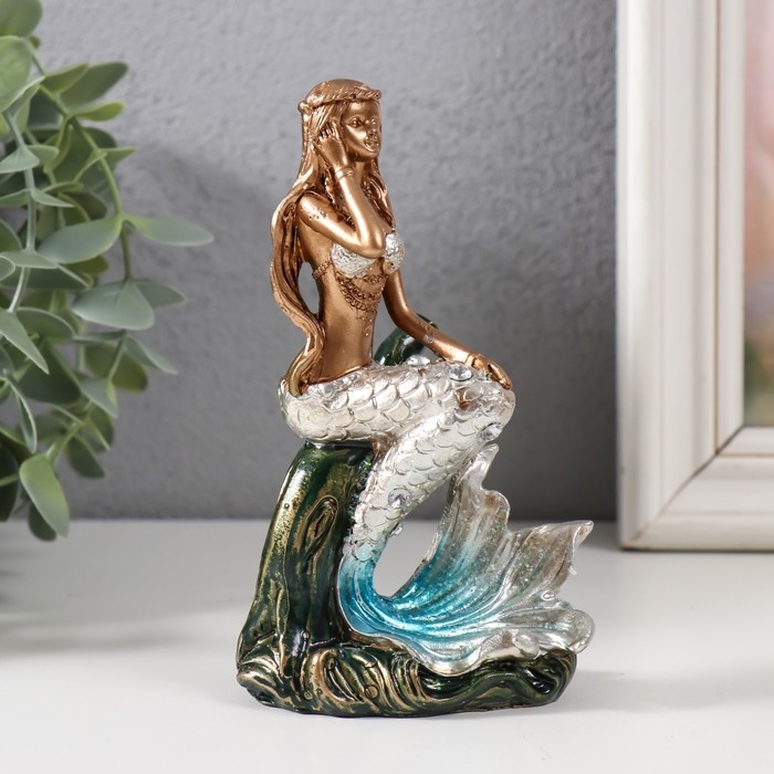 Сувенир полистоун Сувенир полистоун "Русалка на волне" МИКС 7,8х5,2х13,5 см