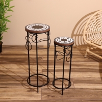 Подставка для цветов "Старс" (набор 2 шт), диаметр 25 и 20 см Подставка для цветов "Старс" (набор 2 шт), диаметр 25 и 20 см