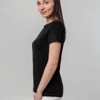 Футболка женская T-bolka Stretch Lady, черная, размер XL