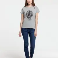 Футболка женская &laquo;Антиква А&raquo;, серый меланж, размер M