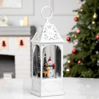 Фигура светодиодная &laquo;Новогодняя встреча&raquo;, 28.4х10.4х10.4 см, музыка, батарейки ААх3 (не в комплекте), USB, свечение тёплое белое