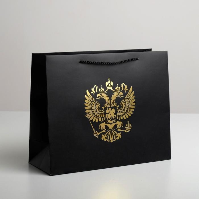 Пакет подарочный, упаковка, &laquo;Герб России&raquo;, 32 х 26 х 12 см