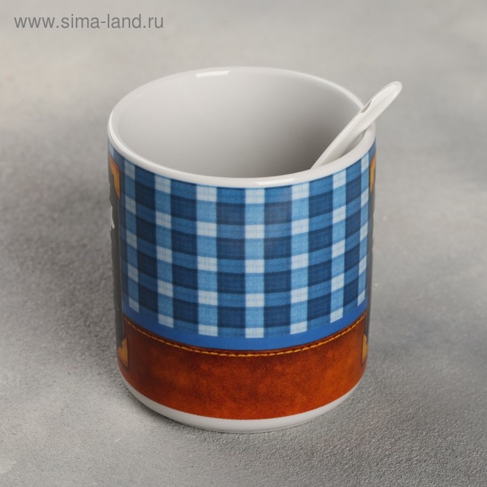 Кружка с ложкой &laquo;Самому лучшему папе на свете&raquo;, 350 мл