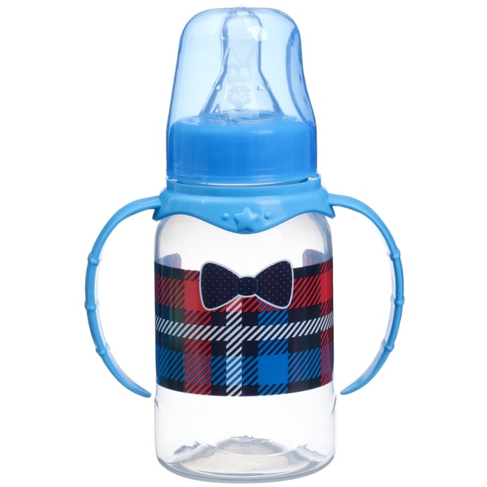 Подарочный детский набор &laquo;Джентльмен&raquo;: бутылочки для кормления 150 и 250 мл, прямые, от 0 мес., цвет голубой