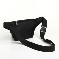 Сумка поясная на молнии, 3 наружных кармана, цвет чёрный Сумка поясная на молнии, 3 наружных кармана, цвет чёрный