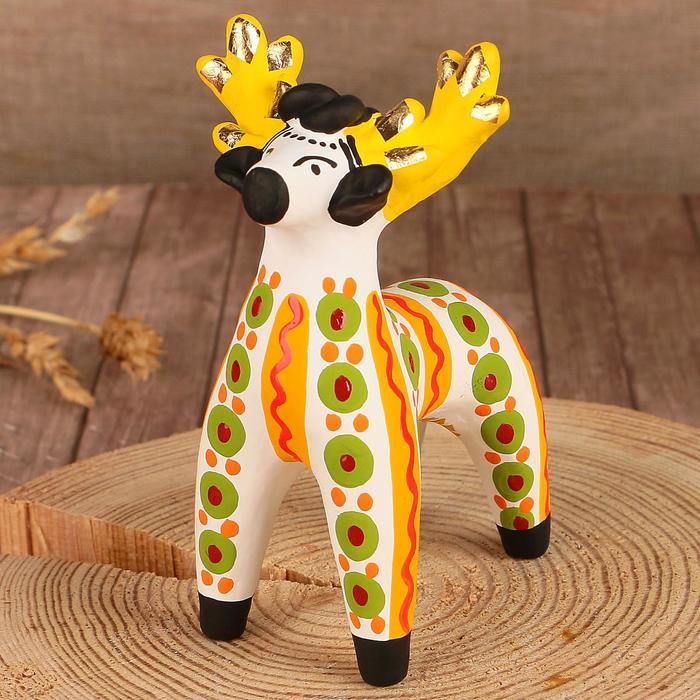 Дымковская игрушка Дымковская игрушка "Олень", микс