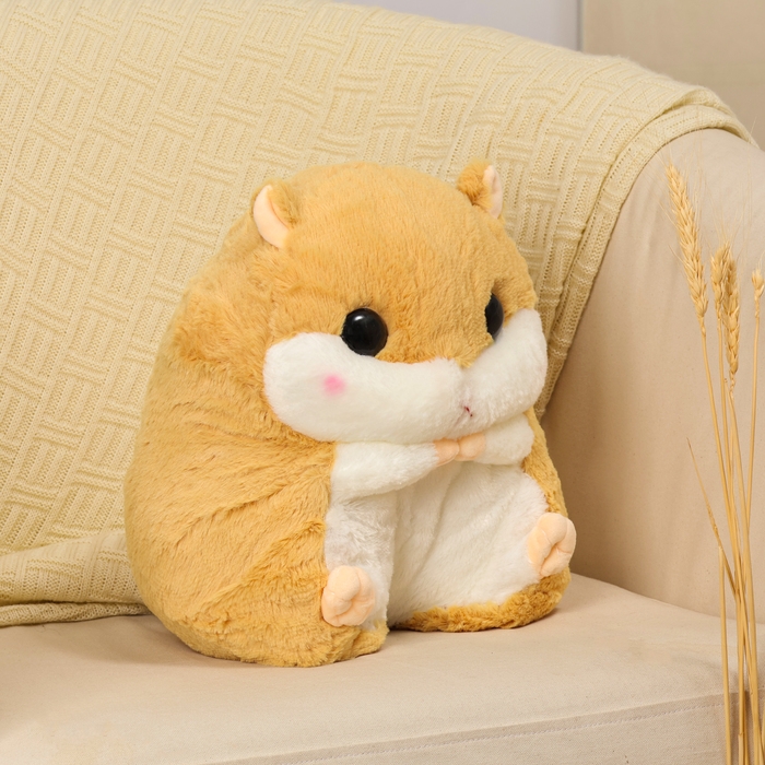 Мягкая игрушка &laquo;Хомяк&raquo; с пледом, 30 см, цвет бежевый