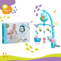 Мобиль музыкальный на кроватку &laquo;Совушка&raquo;, проектор, пульт, цвет и виды МИКС