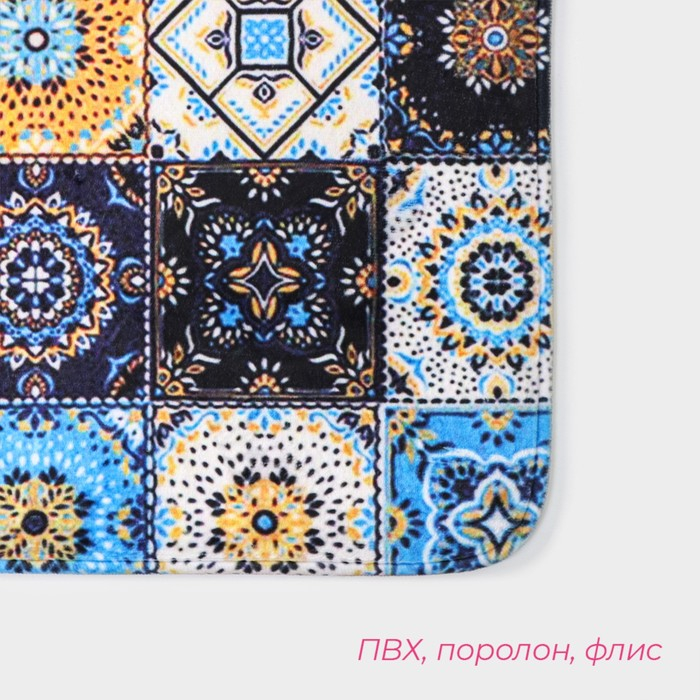 Коврик для ванной и туалета Доляна «Богемия», мозаика, 40×60 см Коврик для ванной и туалета Доляна «Богемия», мозаика, 40×60 см