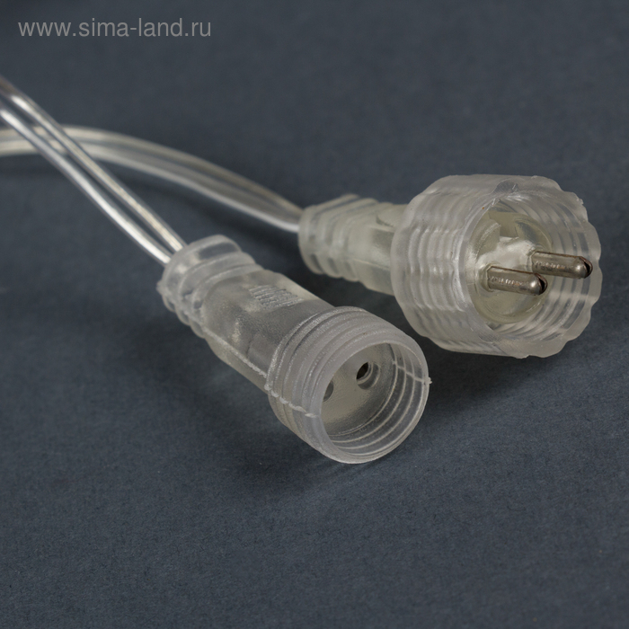 Гирлянда &laquo;Сосульки&raquo; 2.4 &times; 0.2 м, IP44, прозрачная нить, 96 LED, свечение белое с эффектом стекания, 12 В