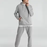 Толстовка с капюшоном унисекс Hoodie, серый меланж, размер S