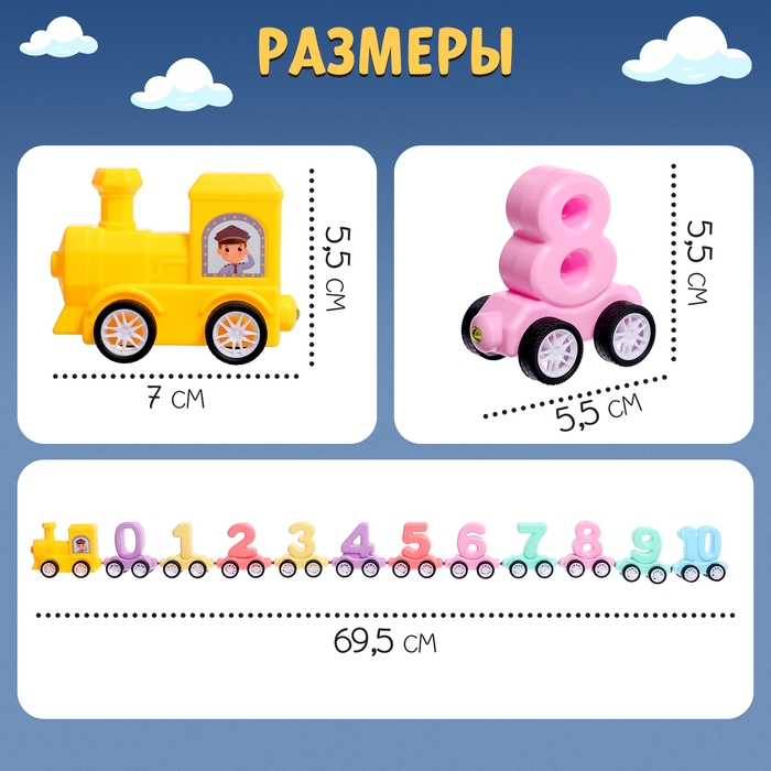Развивающий набор &laquo;Магнитный паровозик&raquo;
